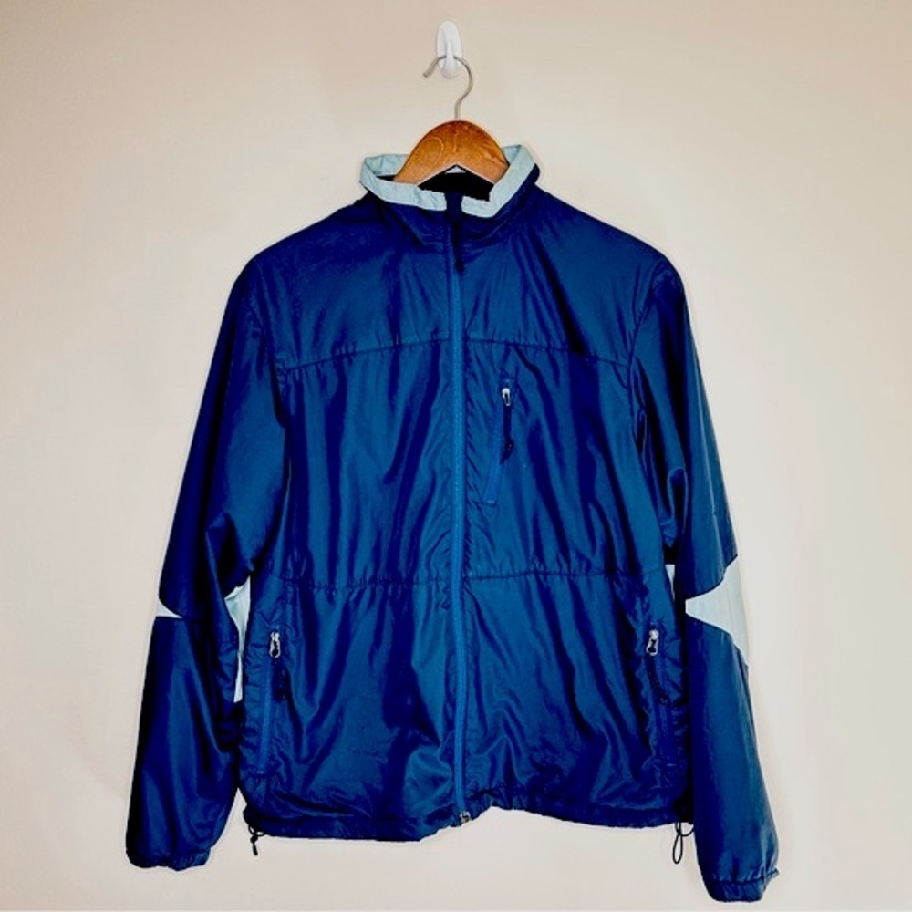 MEC Pace Hybrid Jacket Fleece Lined Lightweight Softshell Blue Size Large